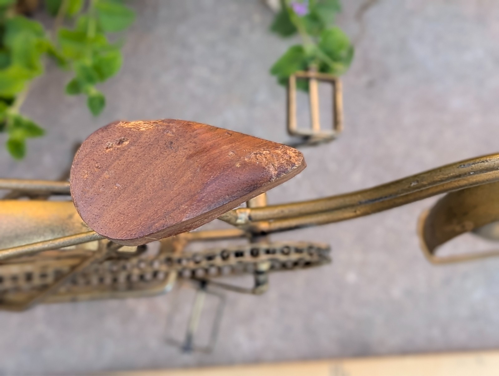 GIANT bicycle sculpture gold see photos for condition 21″ long mcm decor bike