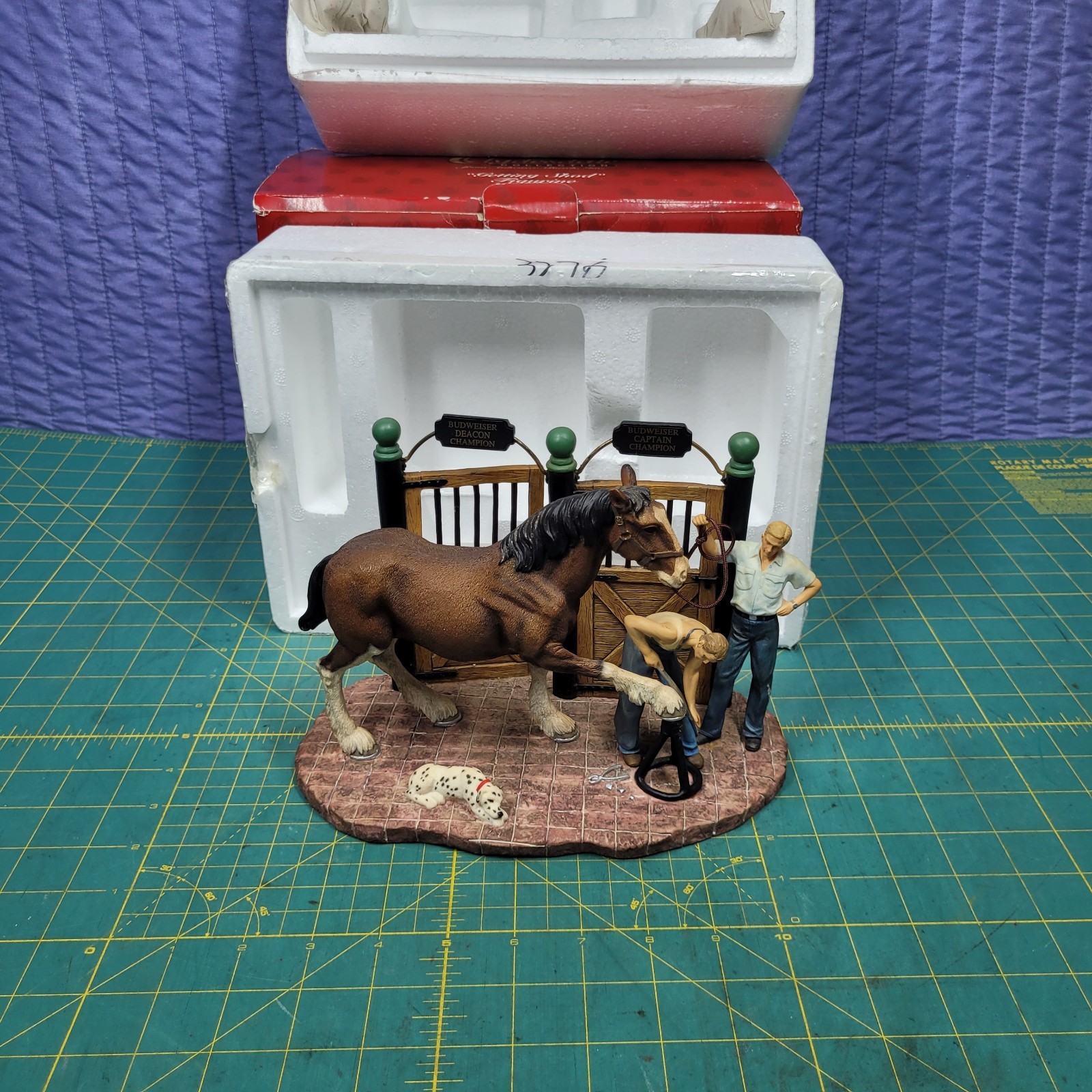 Budweiser Anheuser Busch The Clydesdale Collection Getting Shod Figure