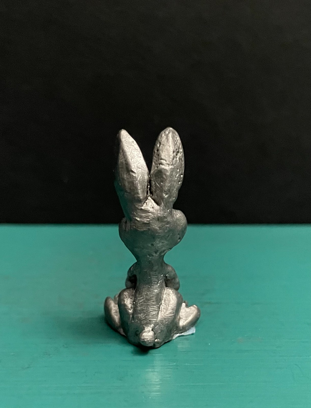 Michael Ricker Pewter Peewee Bunny Rabbit Animal Wildlife Diorama Art Figurine