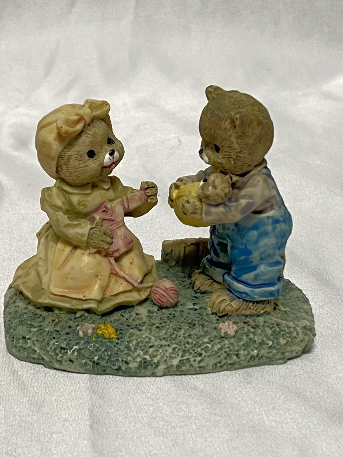 New Baby Figurine Mom Dad Holding Baby 2.5″ Tall