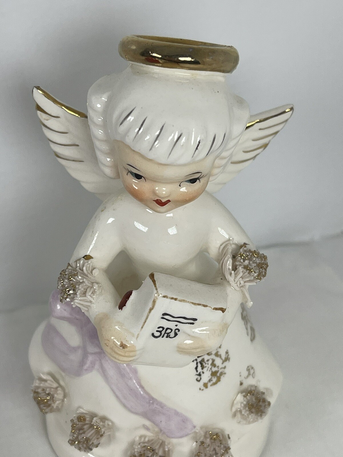 Vtg Ceramic NAPCO #1294 September Birthday Angel Figurine 1950’s Japan-kitschy