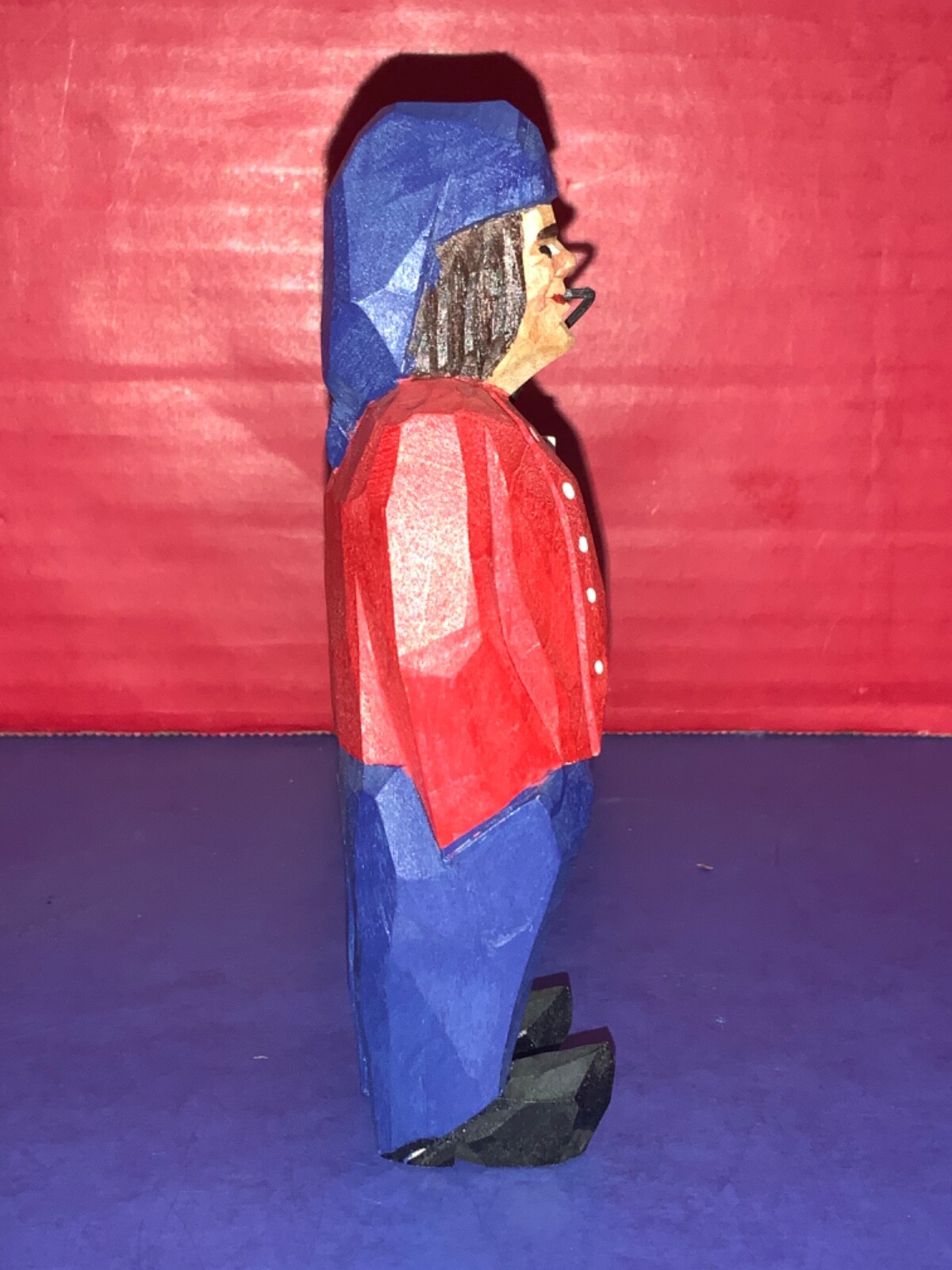 Hahn Wood Cubist Character Figure Marionette Guignol Peasant Pipe Smoker