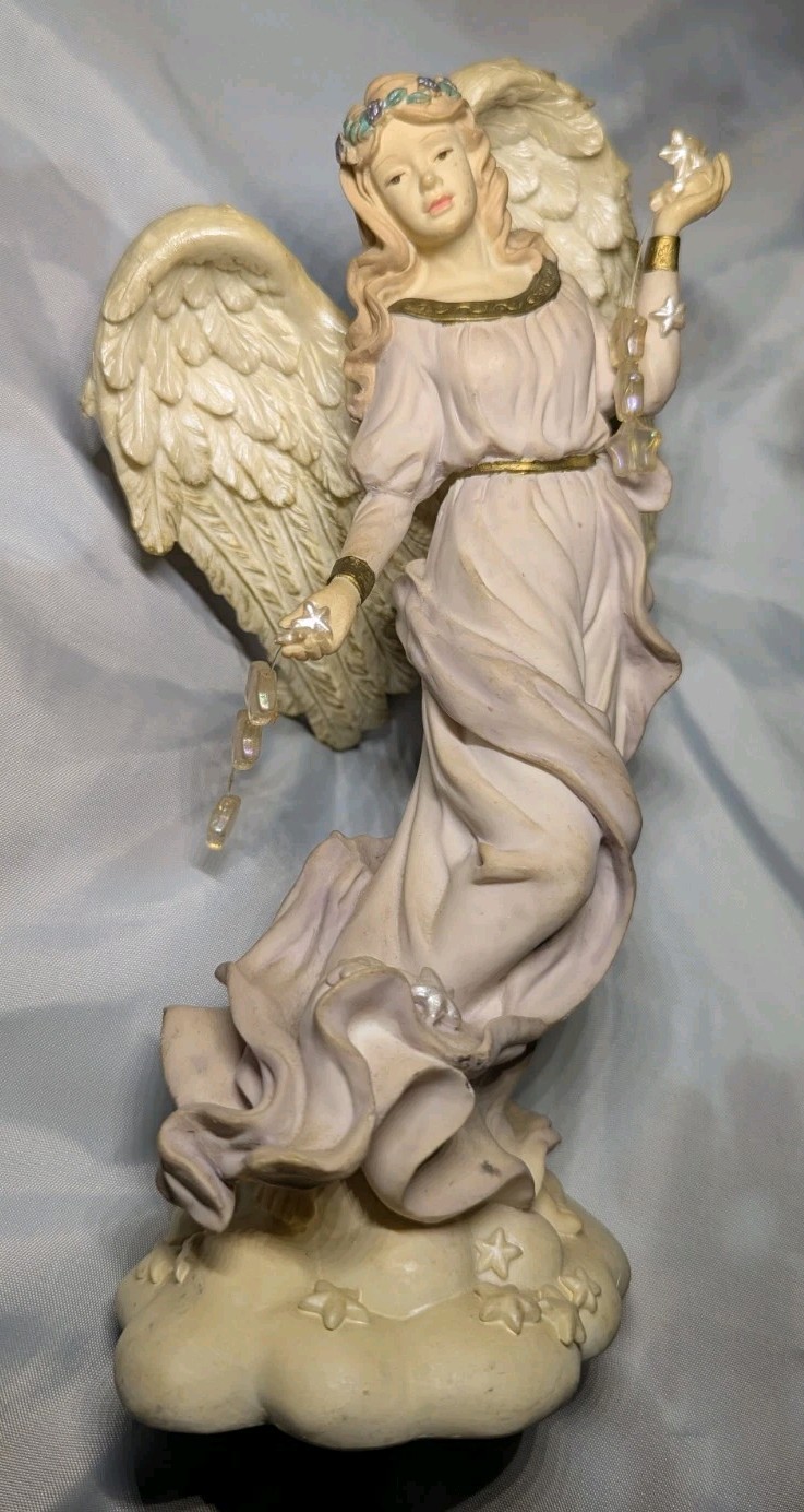 SERAPHIM CLASSICS Lot Of 5 Angel Statues FLORAL Bunnies Harp Infant Butterfly