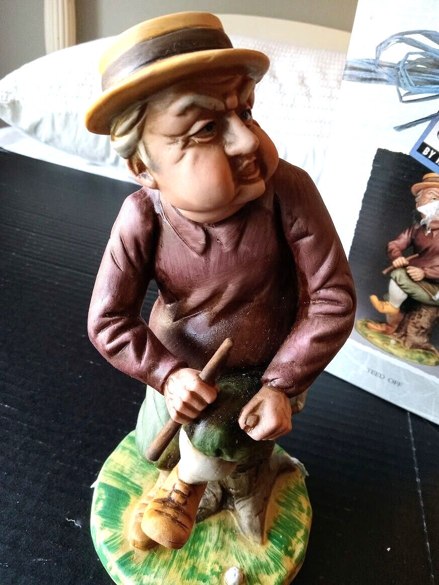 Vintage House of Lloyd Teed Off Angry Golfer Porcelain Figurine w/ Original Box