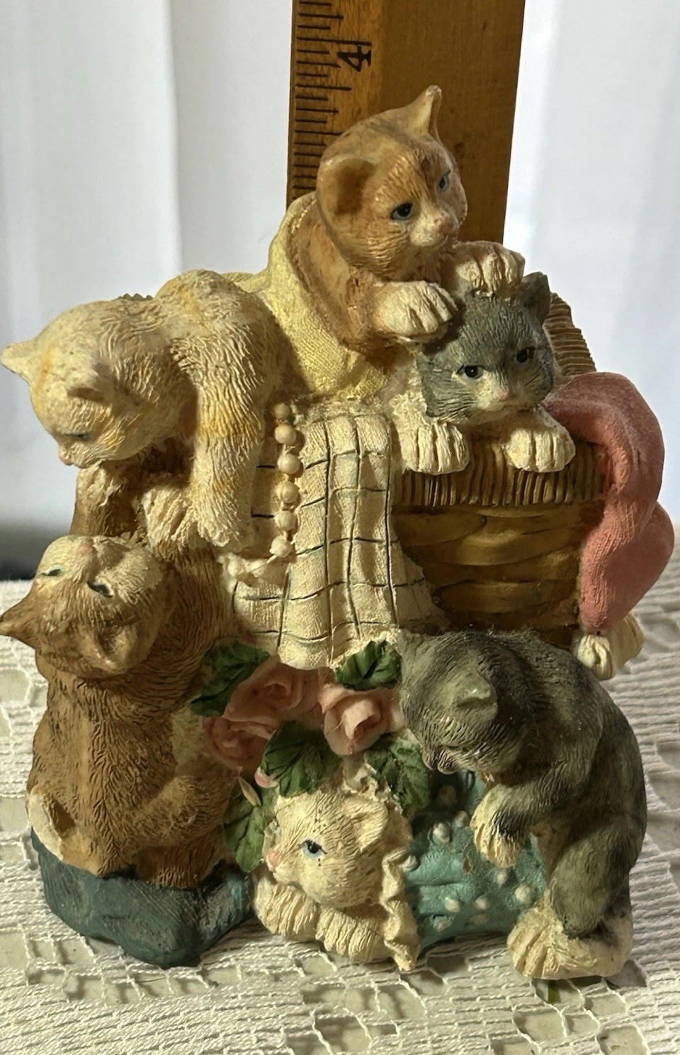 Cat Kittens “MY FAVORITE THINGS” Knick Knack By San Francisco Music Box Co