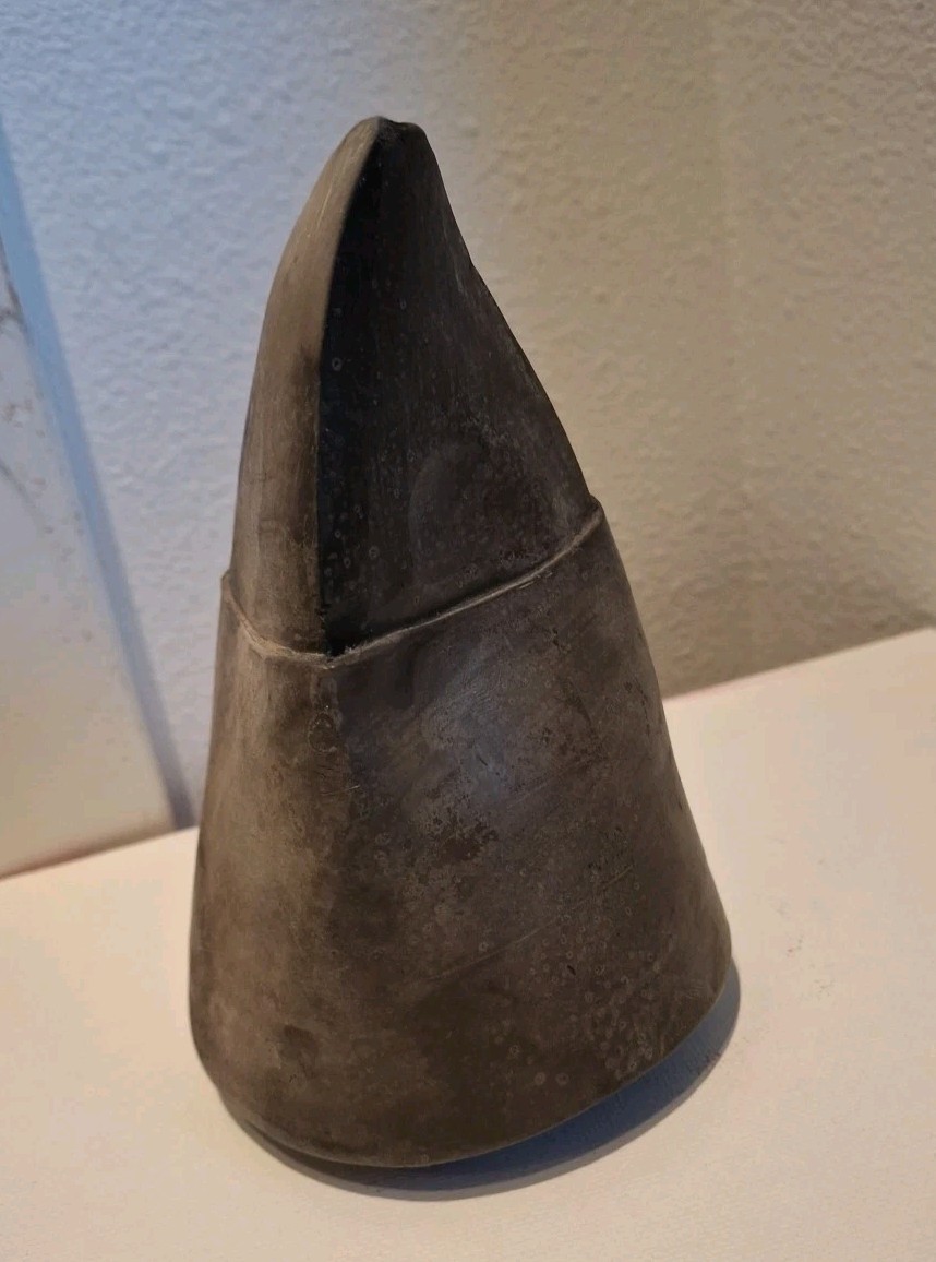 Handmade Raku Ceramic Claw?? Rhino Horn Replica?? 5.5 Inches Tall