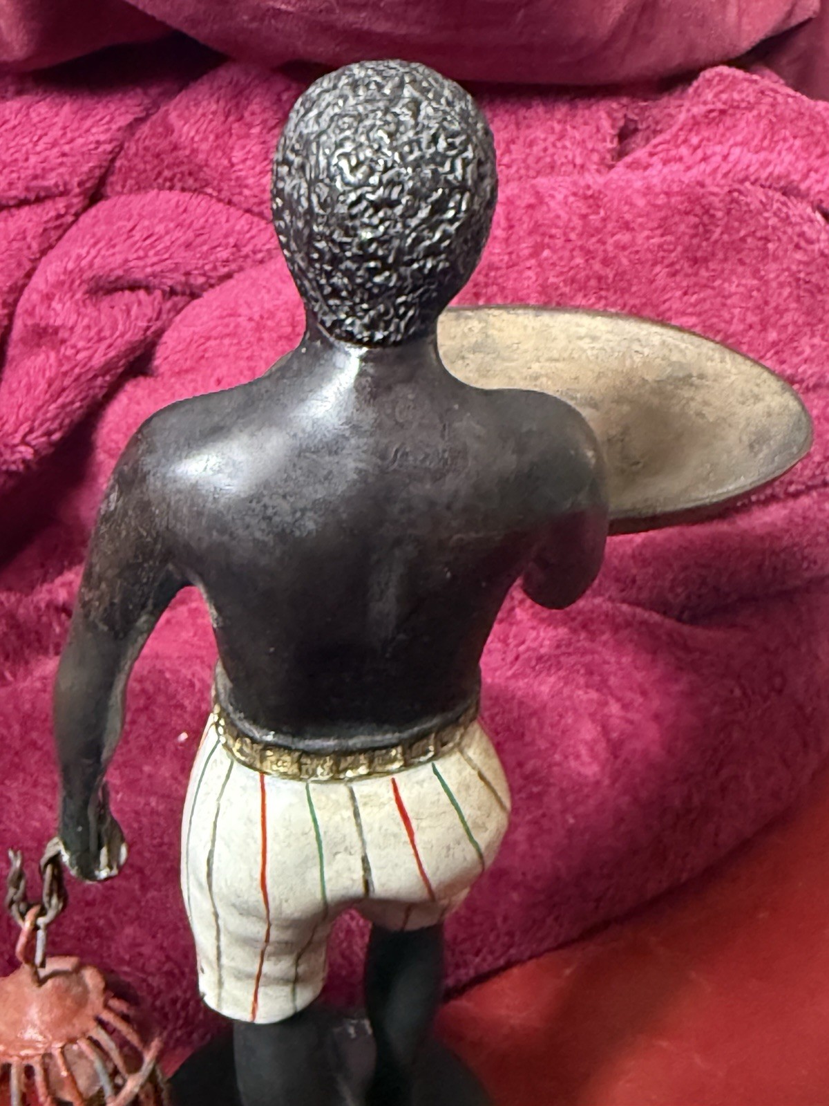 Antique Blackamoor Bronze Figurine, Incense Burner, Nubian Birdcage Seller