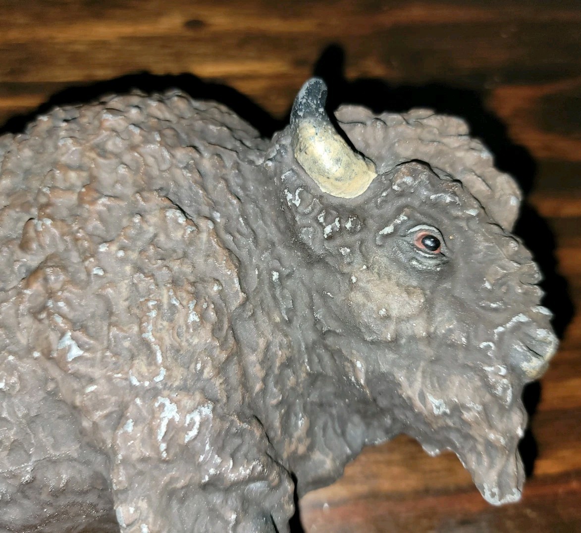 Vtg Cast Iron Bison Buffalo Figure Statue 8.25″ x 5.5″ Figurine