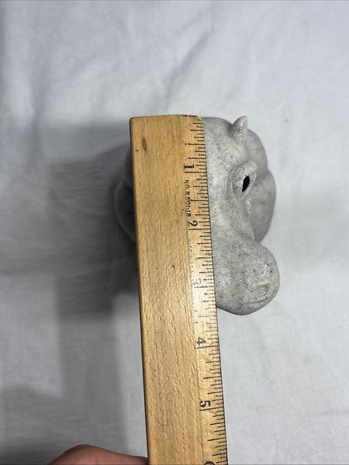 Quarry Critters Stone Harry Hippo-2000-Sculpture Second Nature Design-6”tall