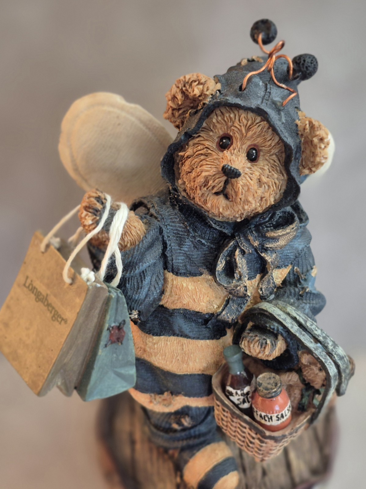 Boyds Bears Longaberger Exclusive Issue Resin Bear “BEE CRAZY” – 2007