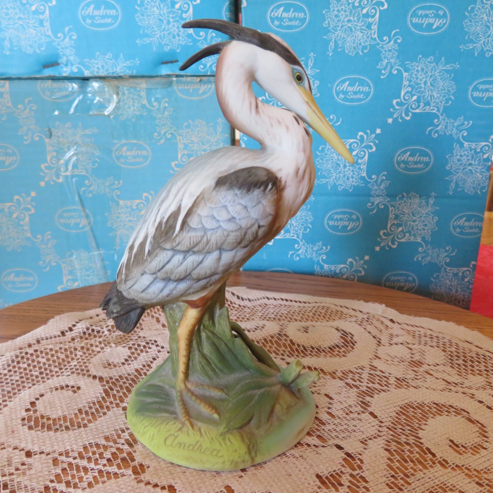 ANDREA BY SADEK BLUE HERON #6721 RARE (repaired) Made in Japan