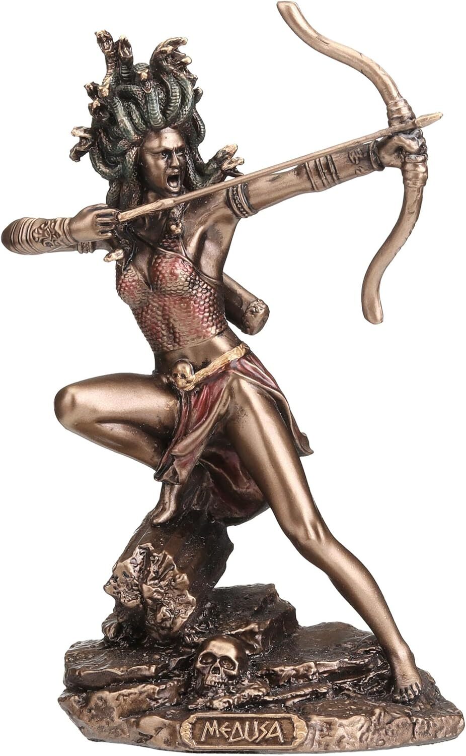 Veronese Design 4 1/2 Inch Medusa The Gorgon Drawing Bow and Arrow Hand Painted