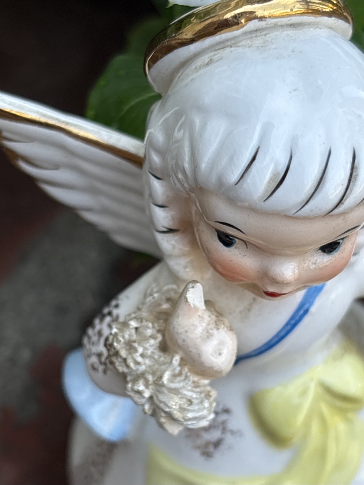 Vintage 1956 Napco Angel of the Month Figurine January Girl New Years Day Japan