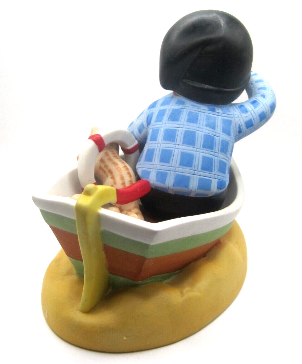 Vintage UN Children Boy Figurine Vasco from Portugal Franklin Porcelain 1980 Cat
