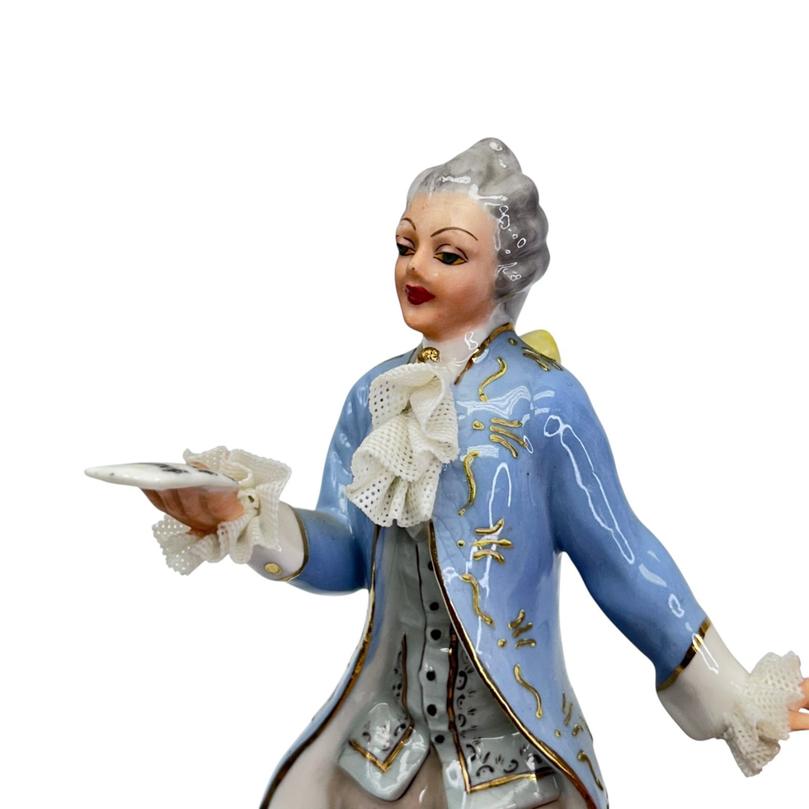 Dresden Victorian Style Porcelain Figurine Depicting Courting Couple Art Decor