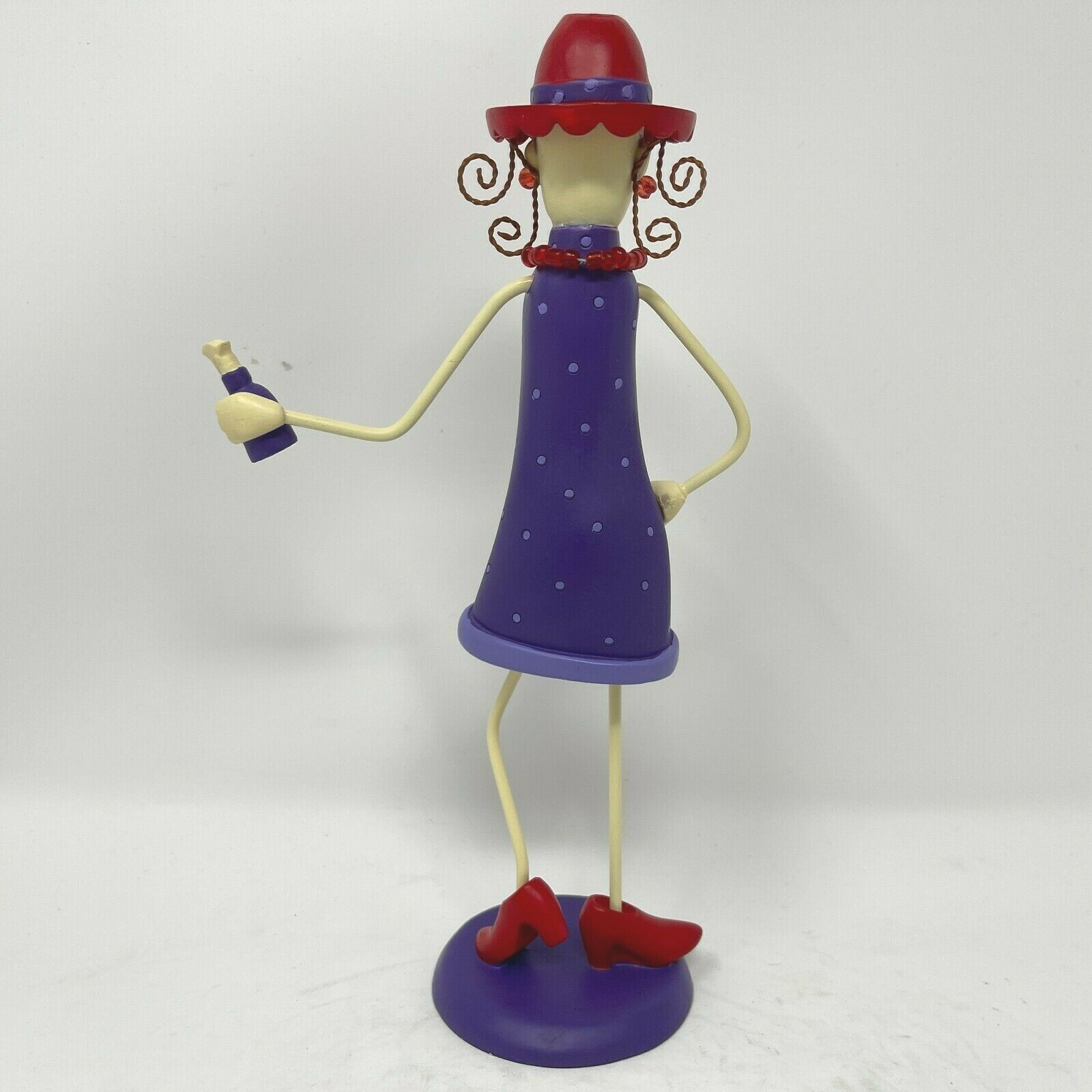Red Hat Society Female Figure Wearing Red Necklace & Heels, FIB Burton & Burton