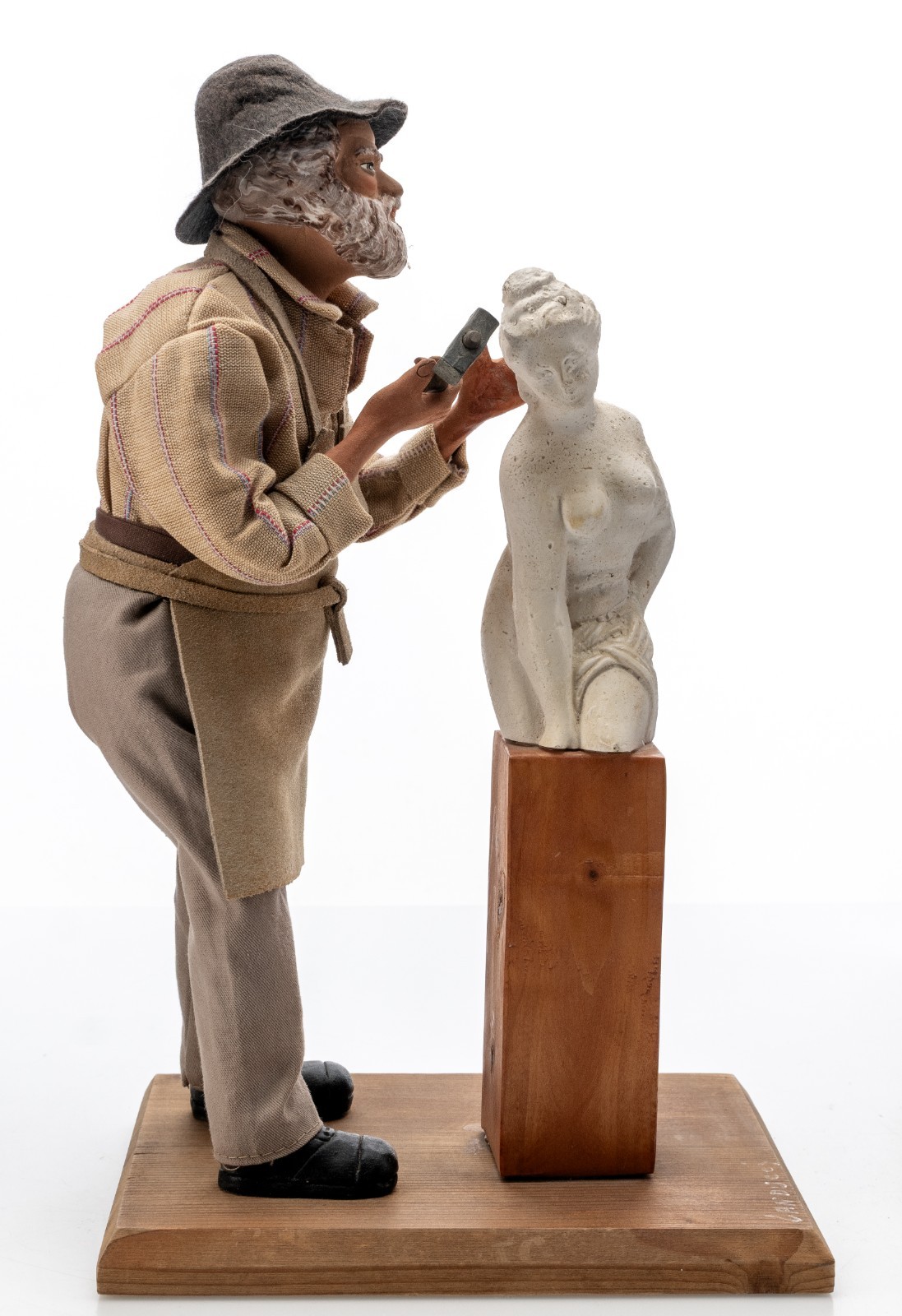 Santon de Provence Landucci Terracotta Figure Sculptor Statue 2.5lb 12″ France