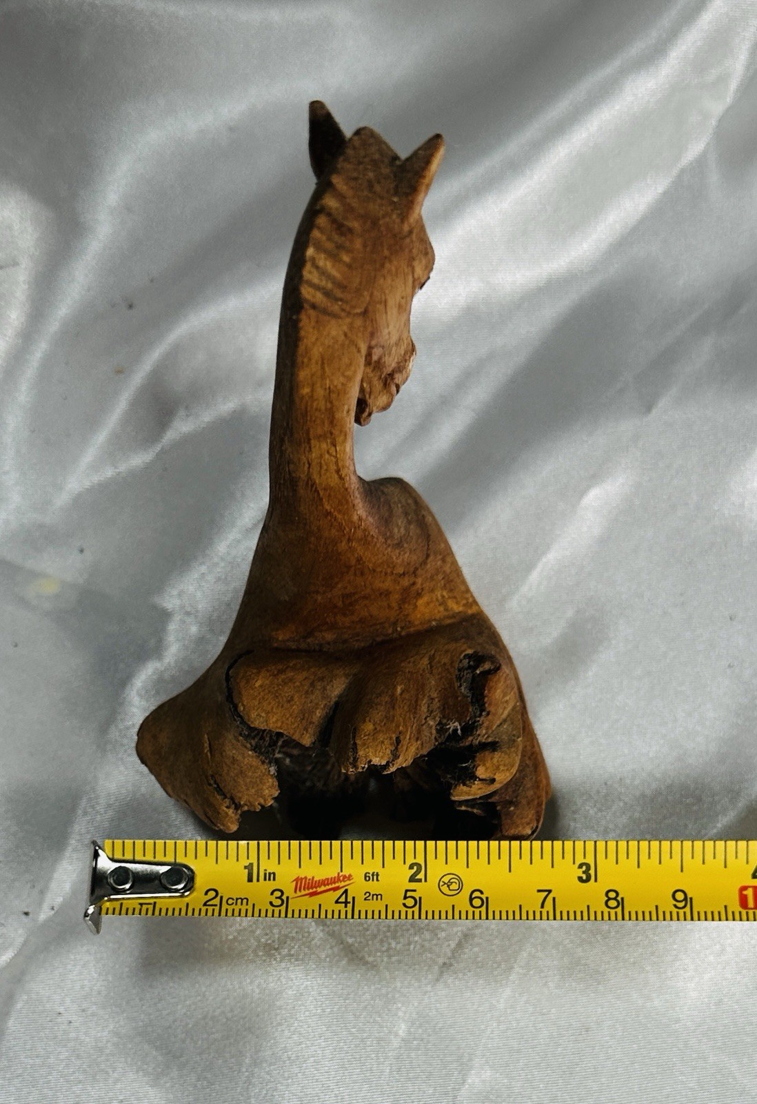 Vintage Chinaberry Root Carved HORSE Figure Handmade
