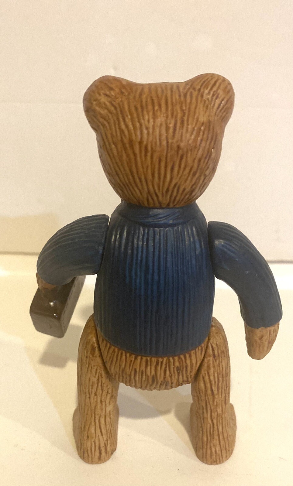 Teddy Bear Ceramic Jointed Bear Business Man Mint Condition Russ Berrie 5”