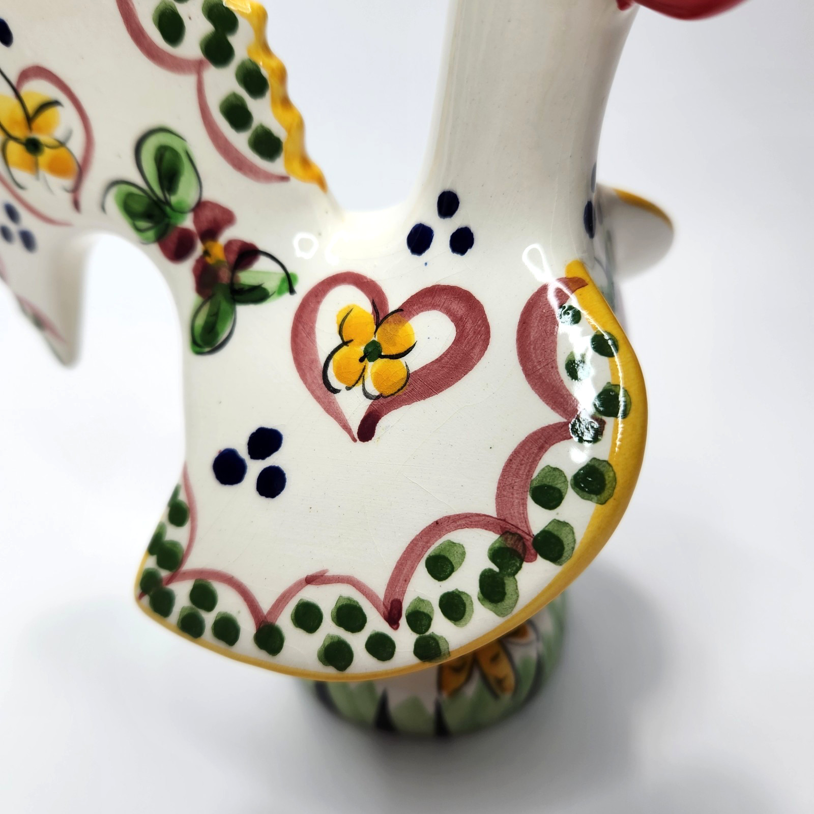 1979 Portugal Barcelos Folk Art Good Luck Ceramic Rooster (READ)