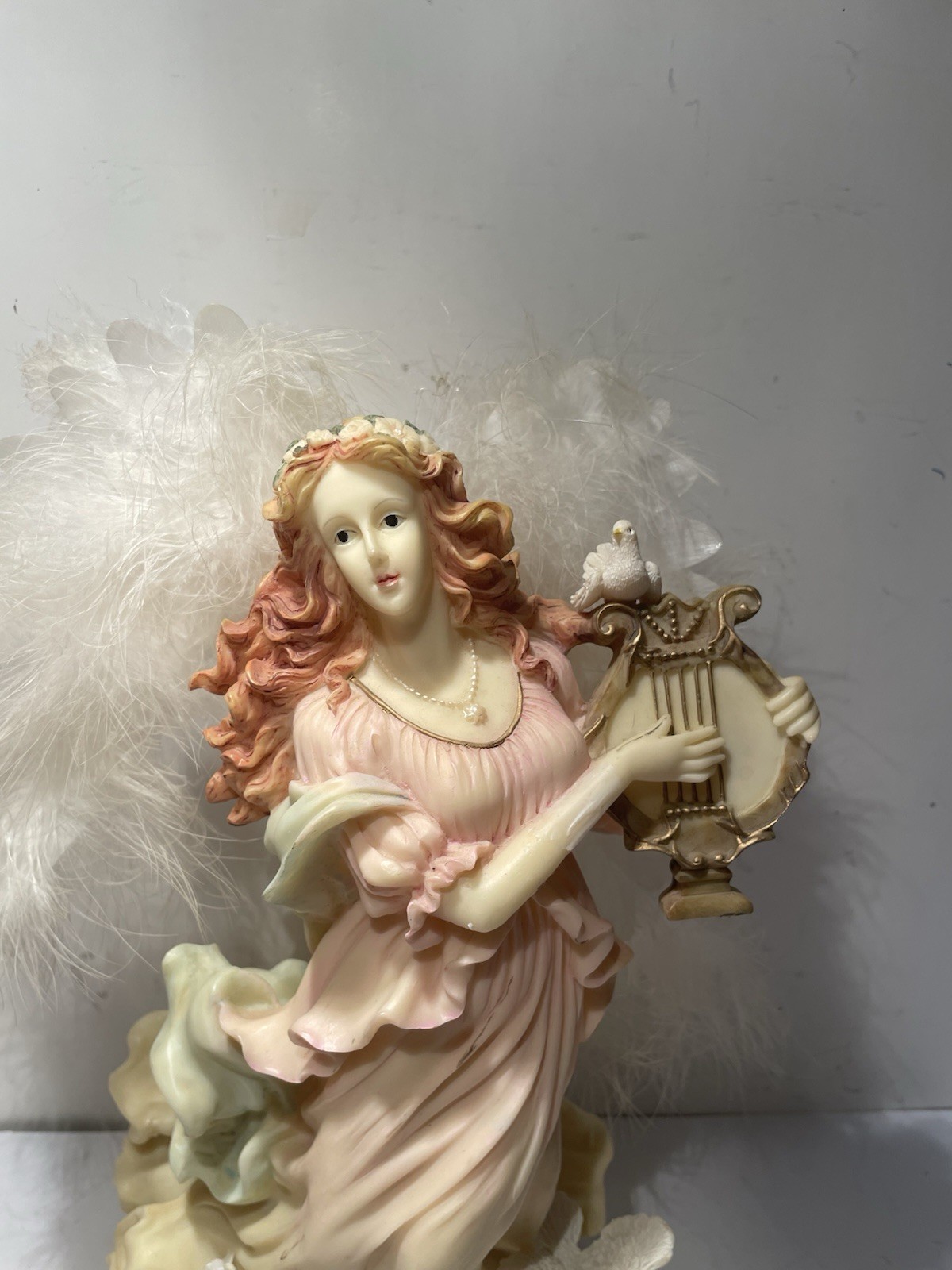 Vtg Heritage House Inspirations Angel Fiber Optic Lights 12.5” H Musical 32