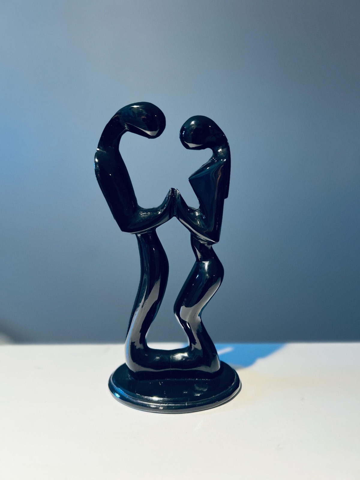 Forever Love – Black Marble Sculpture – 10” Tall