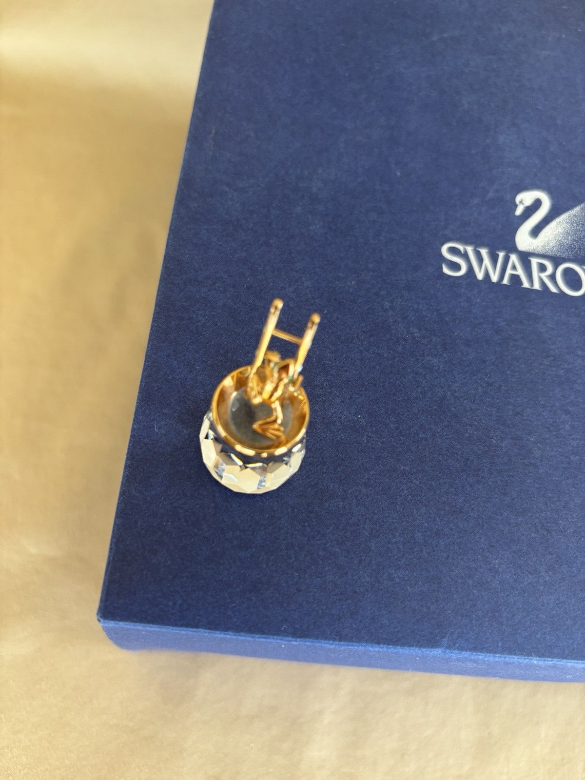 Swarovski 2002 Crystal Memories Gold Plated Weather Frog-MISSING COA