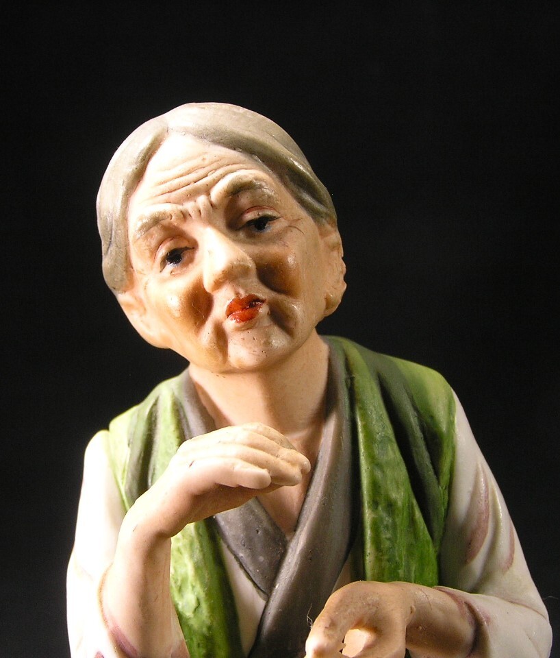 Vintage HOMCO Asian Old Man and Old Woman Figurines #3916 Free Shipping