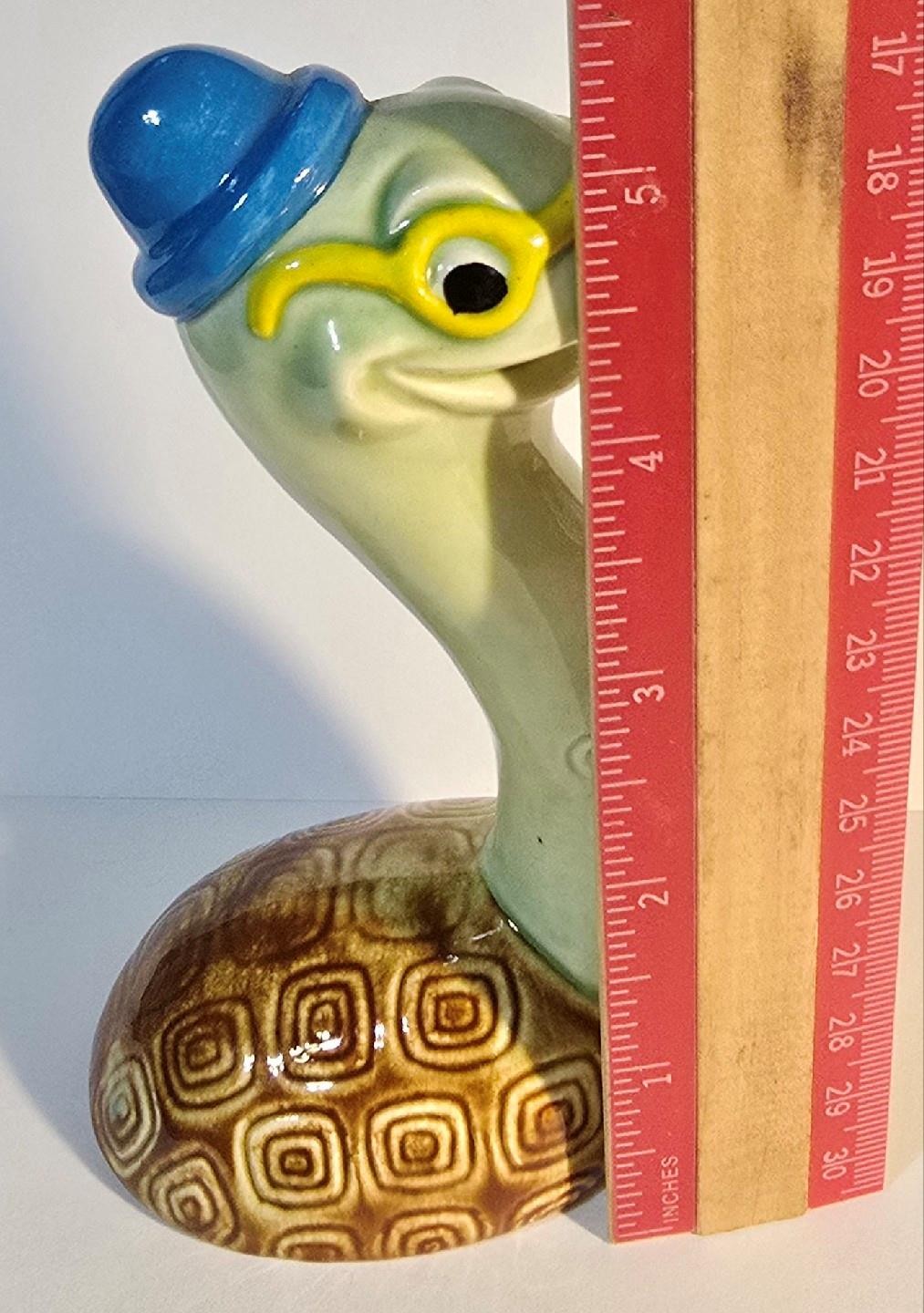 Vtg. Whimsical Cute Snail Wearing Glasses Figurine 1976 HANDCRAFT STUDIO OHIO