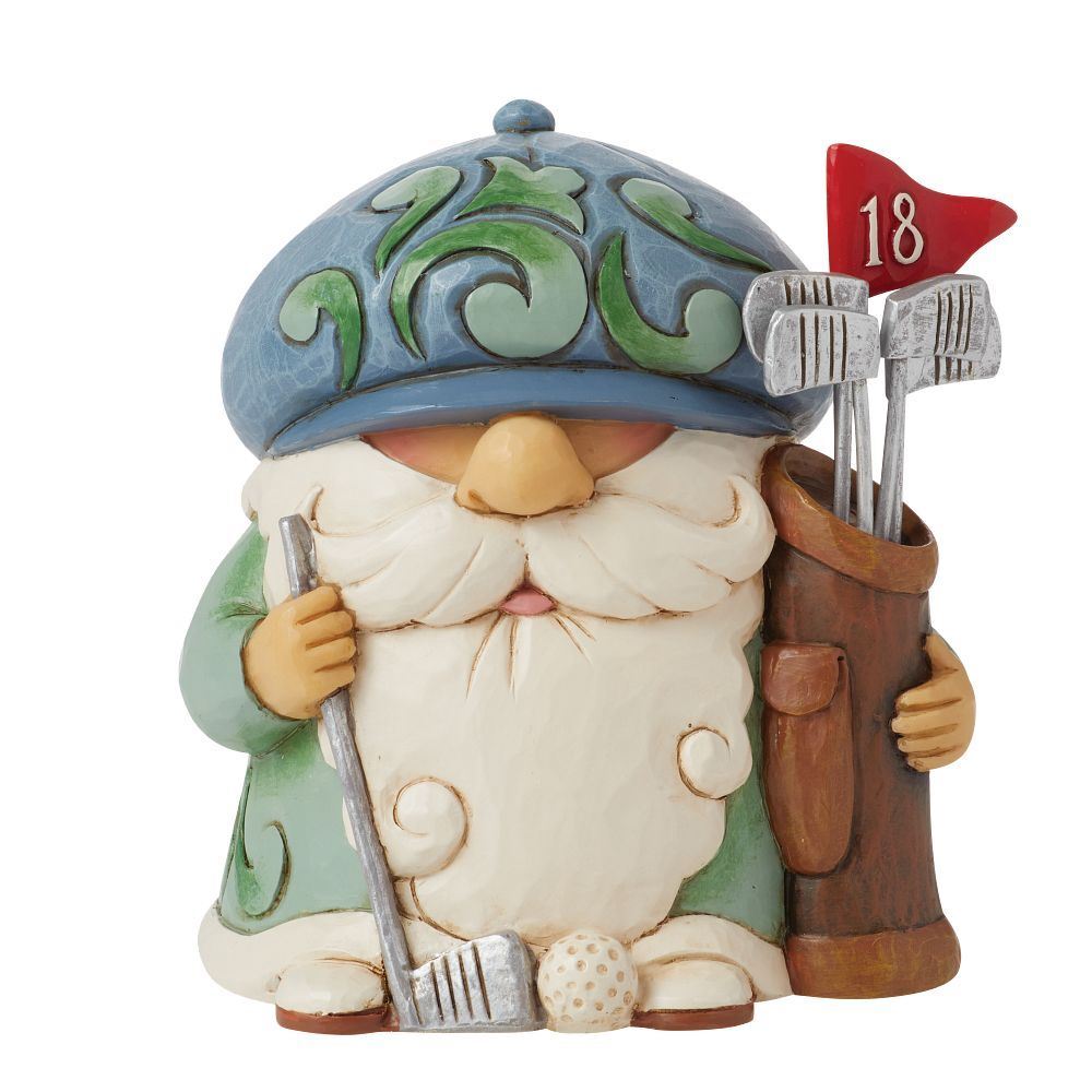Jim Shore Heartwood Creek Sports Golf Gnome Carries Club Bag Figurine 6014487