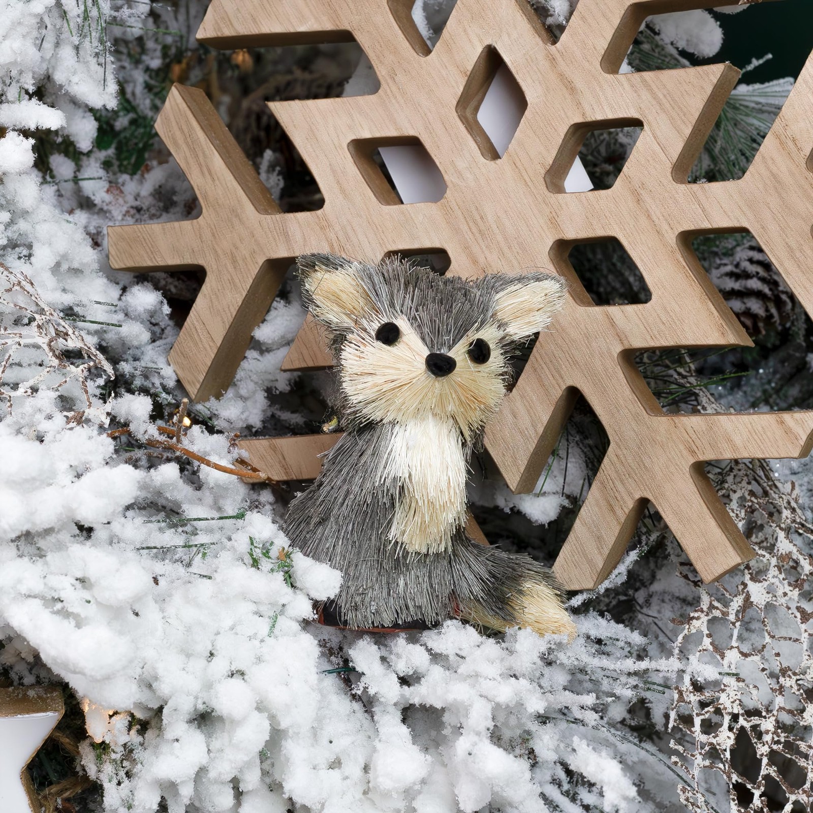 Woodland Friends Figurines (Set of 3, Fox/Owl/Hedgehog); Forest Animals Decor…