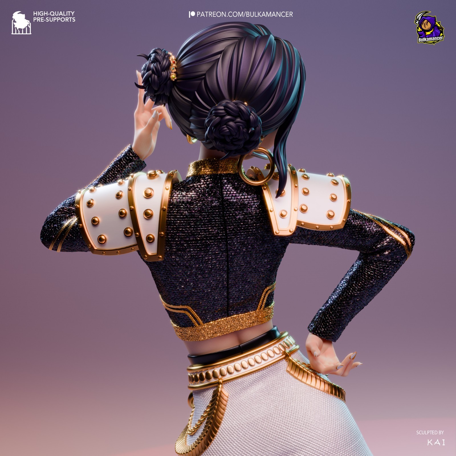 Zoey – K-Pop Demon Hunters 1/8 Scale Figure Statue 3D Print Model Kit Unpainted