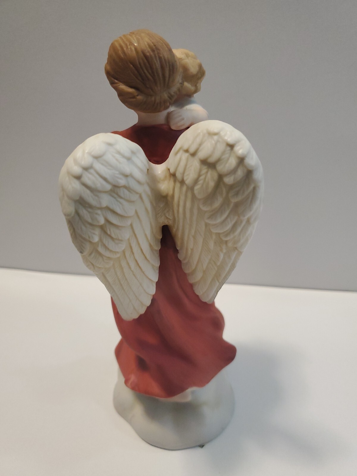 Vintage Homco Guarding Angel With Baby Figurine Porcelain Home Interiors #1414