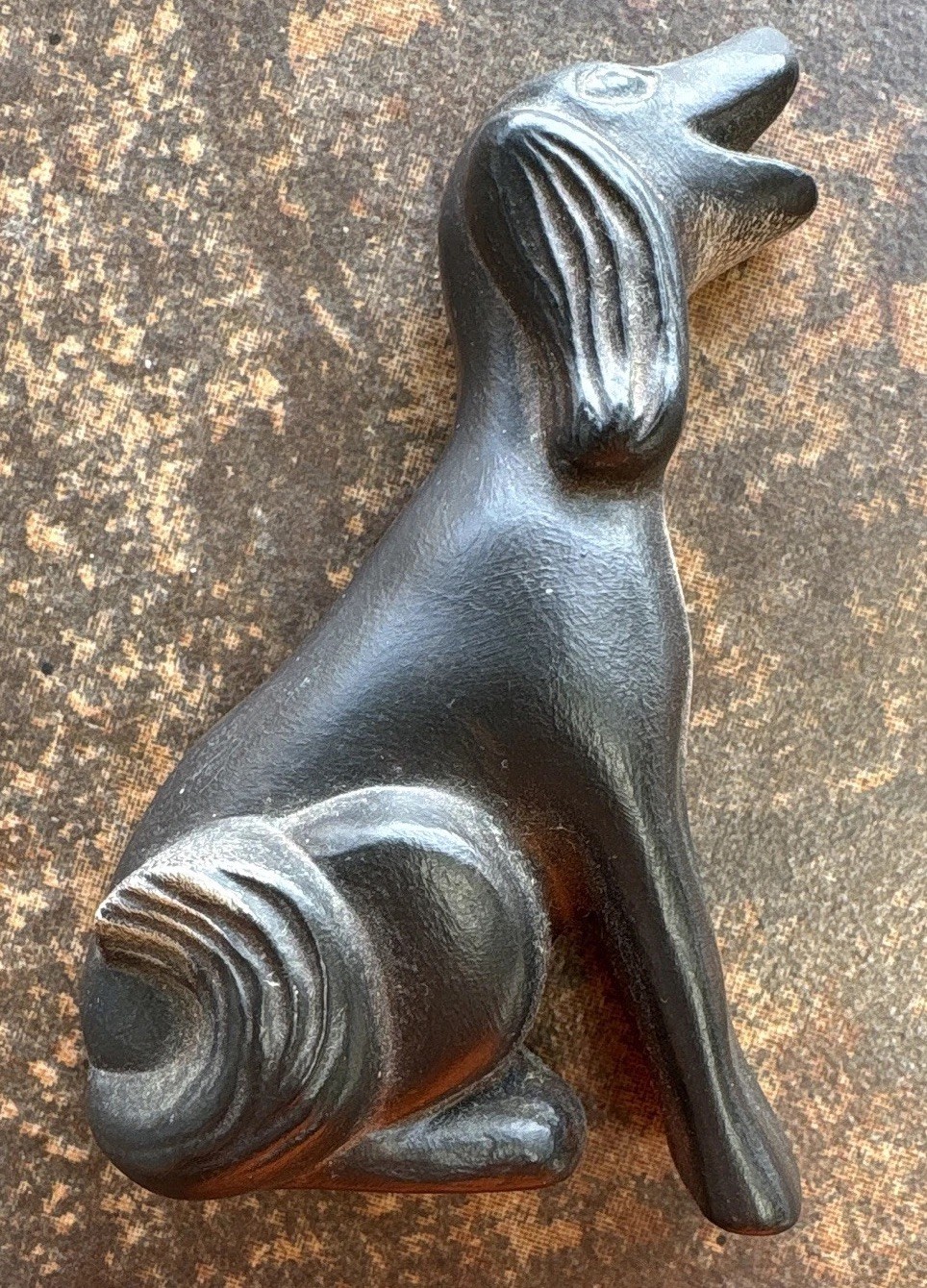 Arnels Black Dog Figurine Matte Finish Signed Small 4 in
