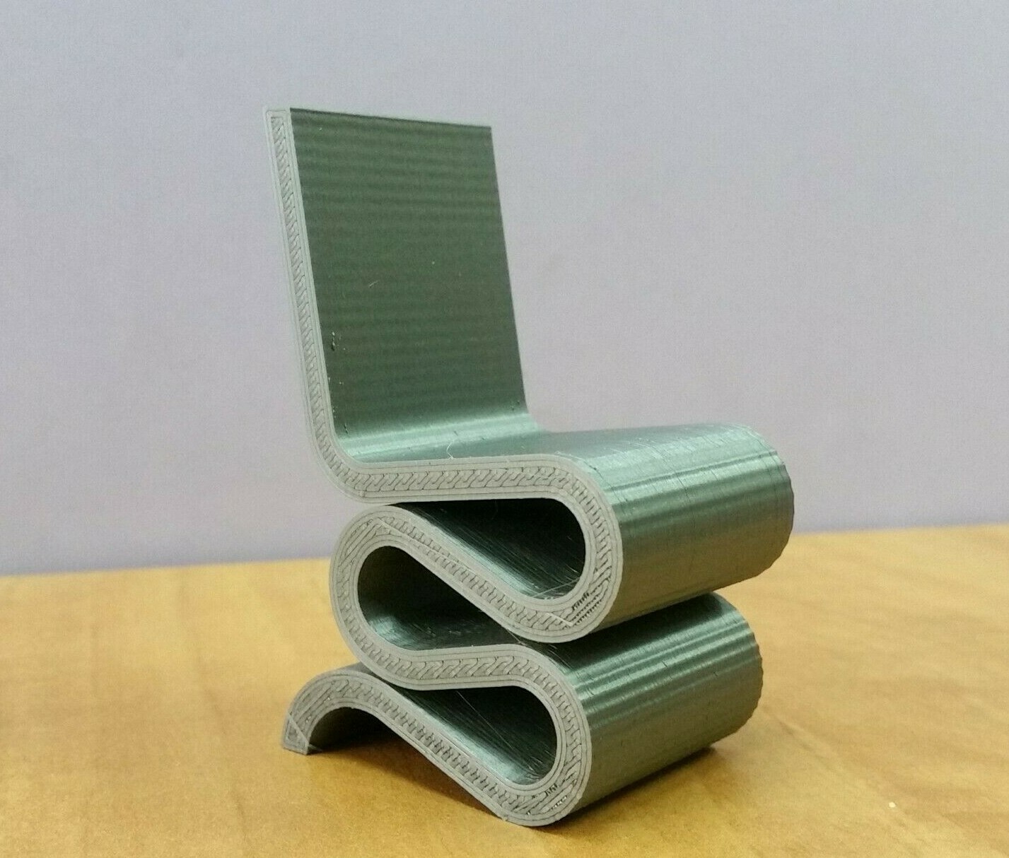 Wiggle Side Chair Iconic,Scaled Mini Replica,Modern Dolhouse Furniture,Famous