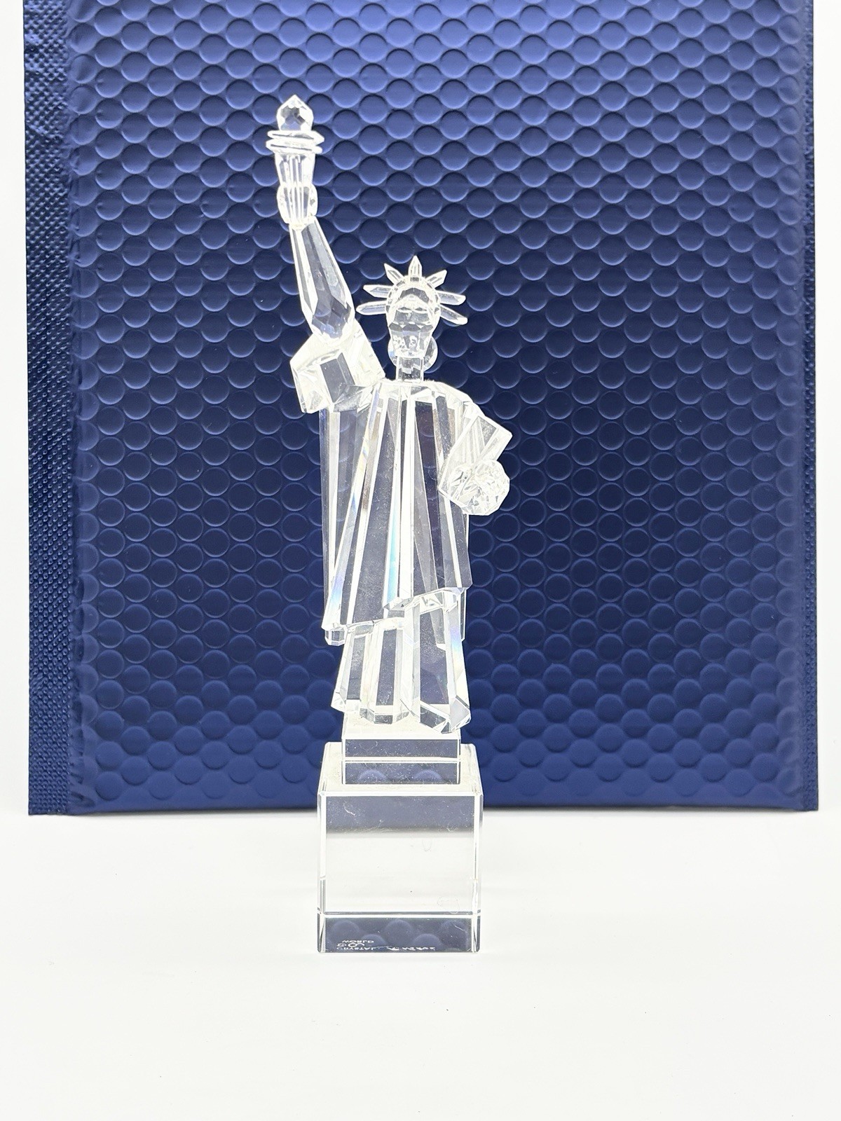 Statue Of Liberty Figurine Crystal World Artist Signed Rudy Nakai