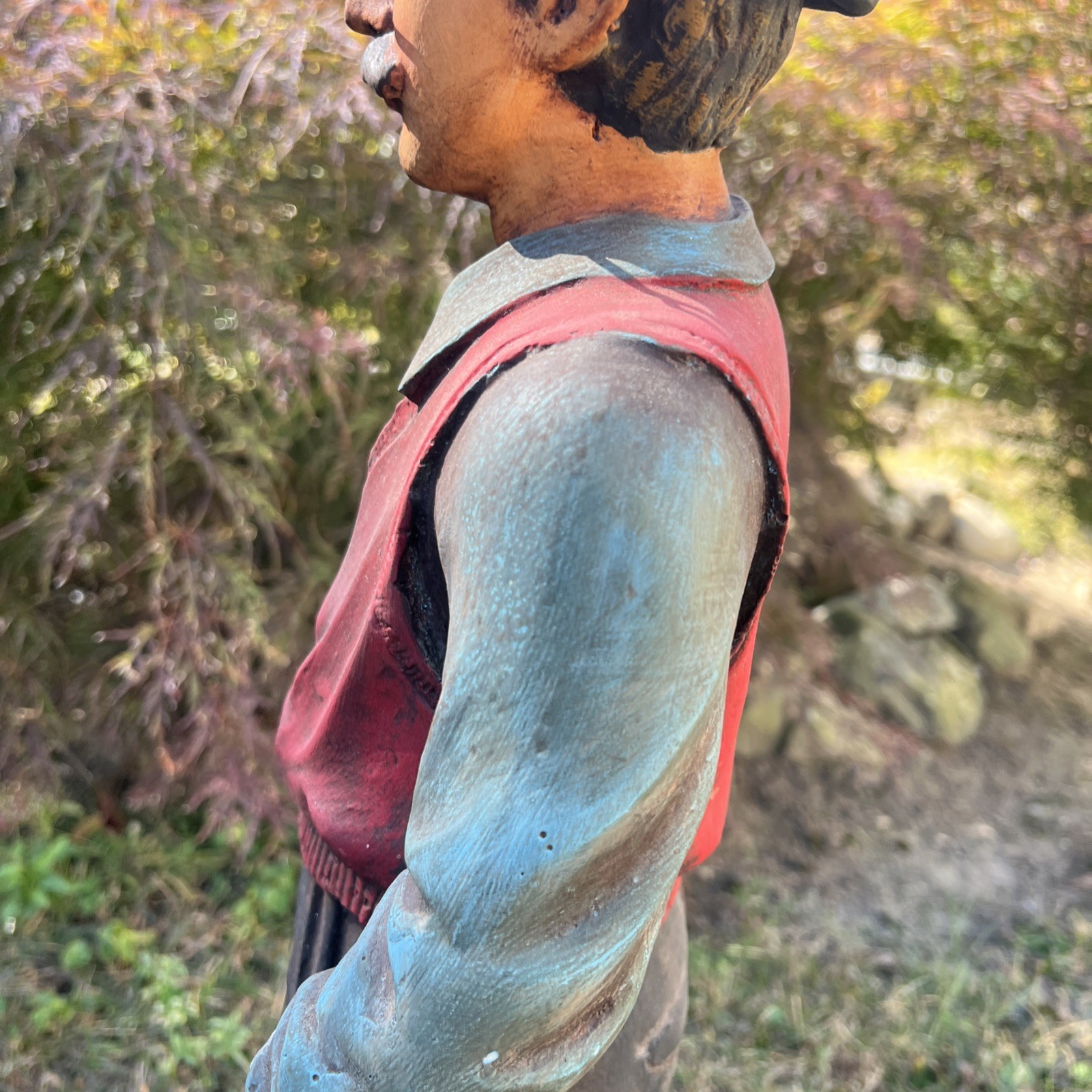 Vintage Man Golfer Statue Hand-Painted 27″ Tall. Also have matching lady golfer