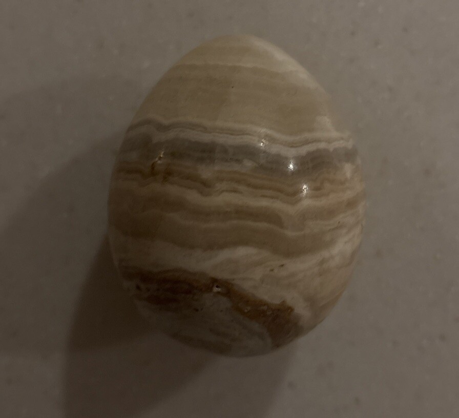 Marble Egg Brown & Beige 2in