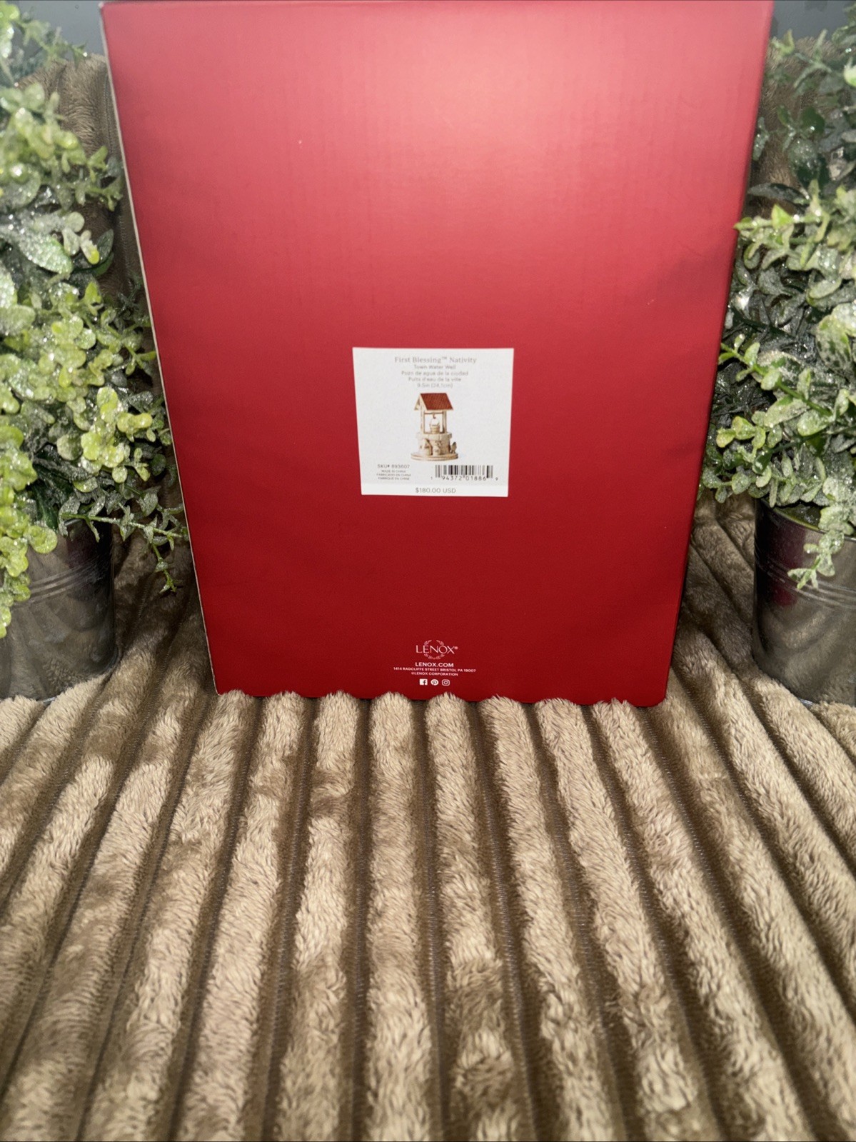 Lenox First Blessing Nativity Town Water Well NEW IN BOX $180