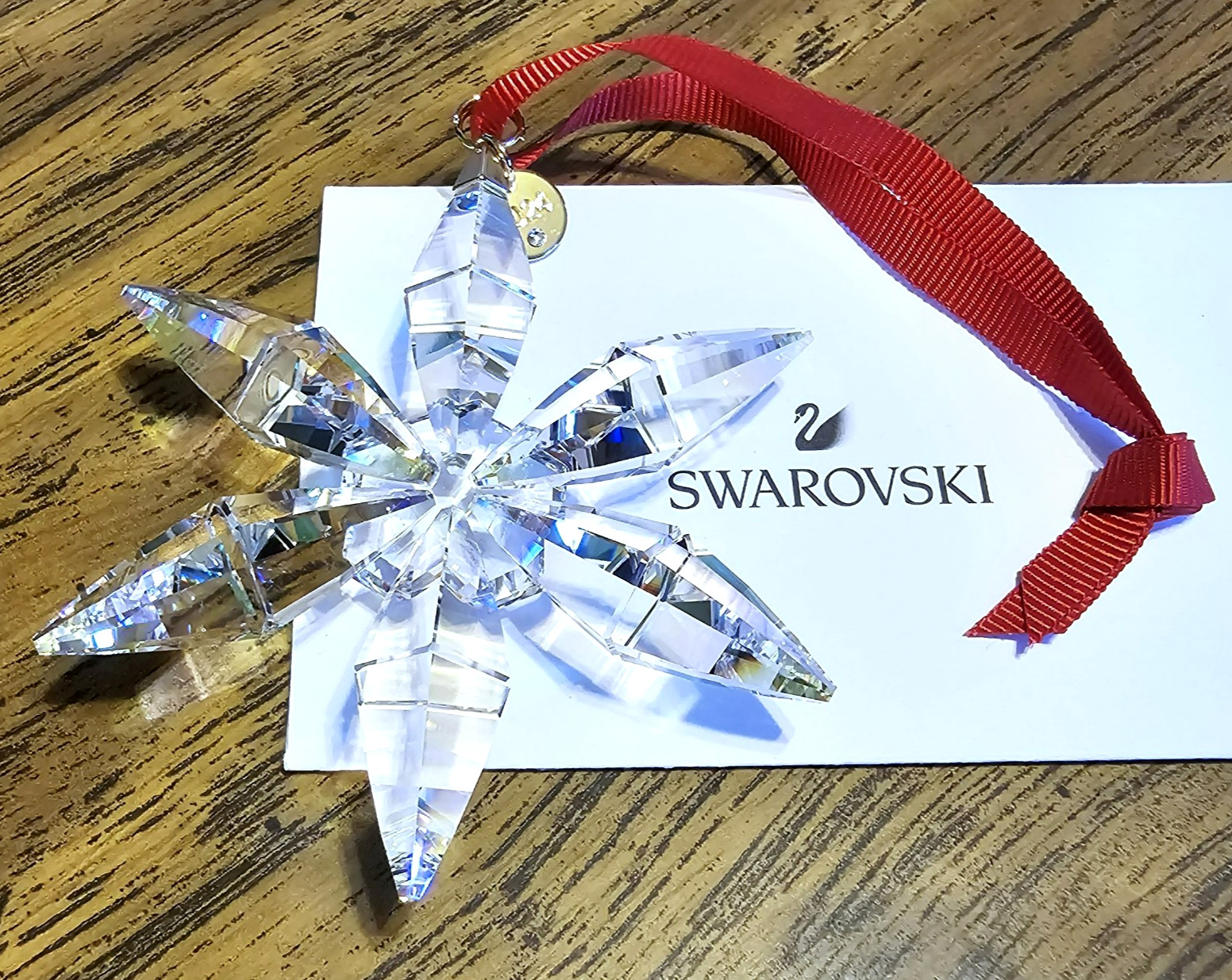 🌟 Swarovski Crystal 2024 Macys Exclusive Christmas Holiday AB Star Ornament NIB
