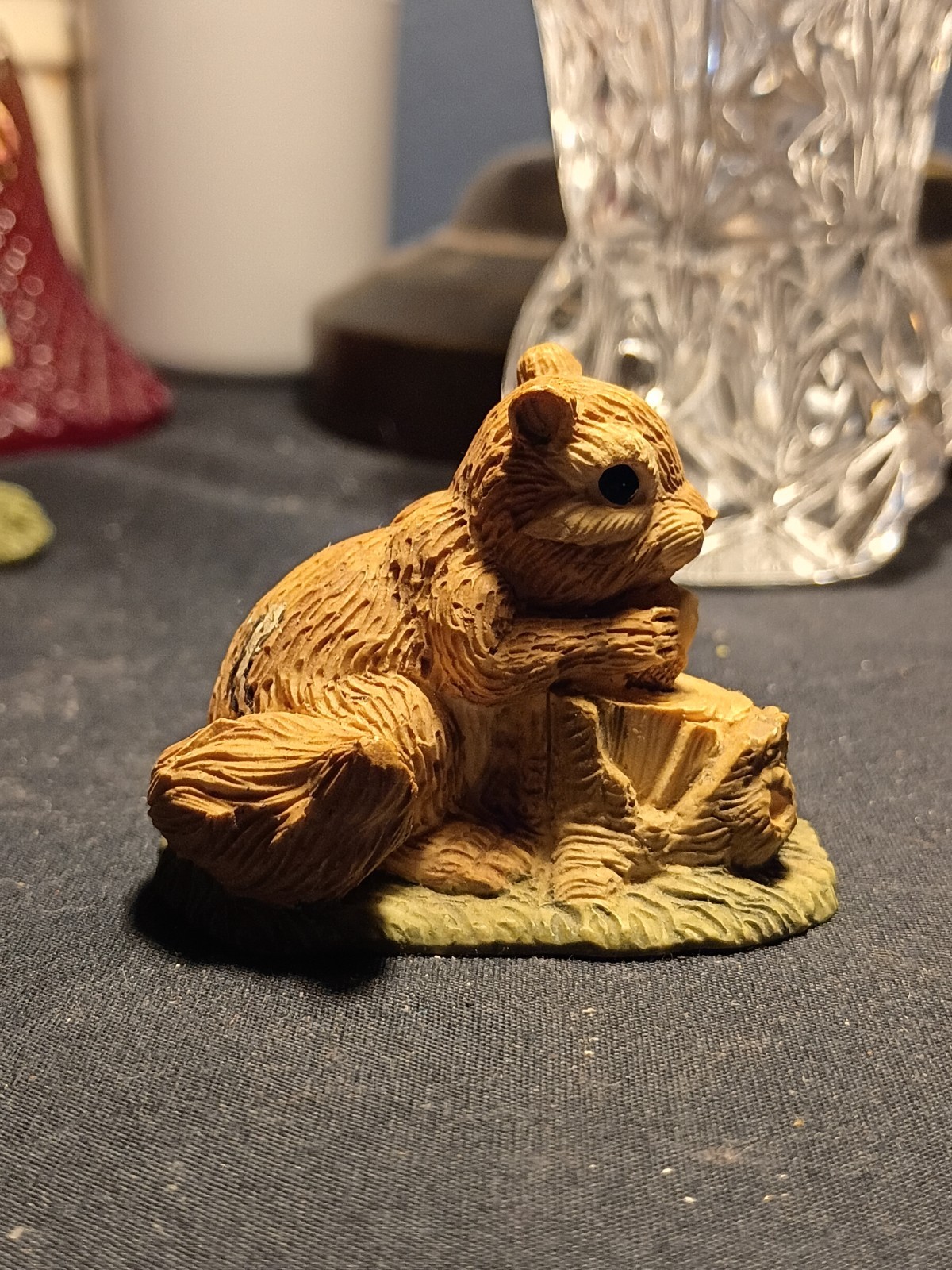 H.O.L. Animal Figurine Set of 5 Resin Brown Beige Multicolor 1991 Decorative