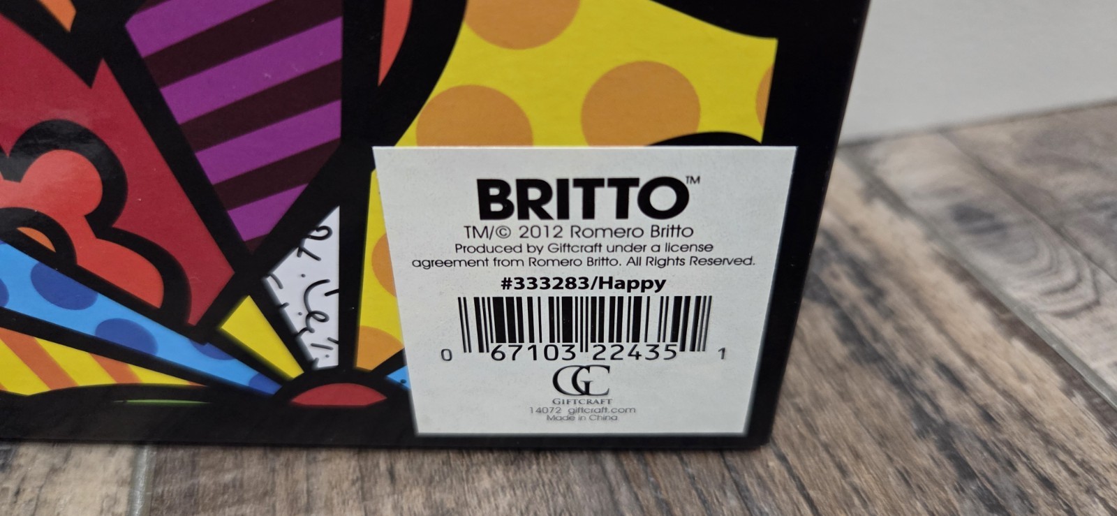 ROMERO BRITTO Mini HAPPY Figurine 3.5” x 1.75” MSRP $50.00