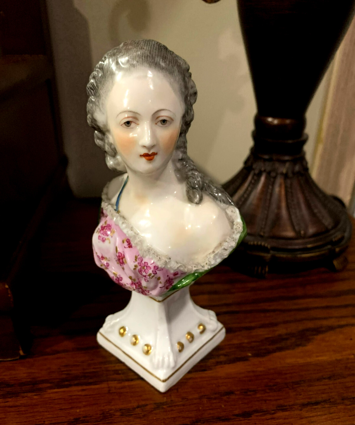 French Edme Samson Rare Elegant Porcelain Madame DuBarry Figurine. 19th C . 5.5″
