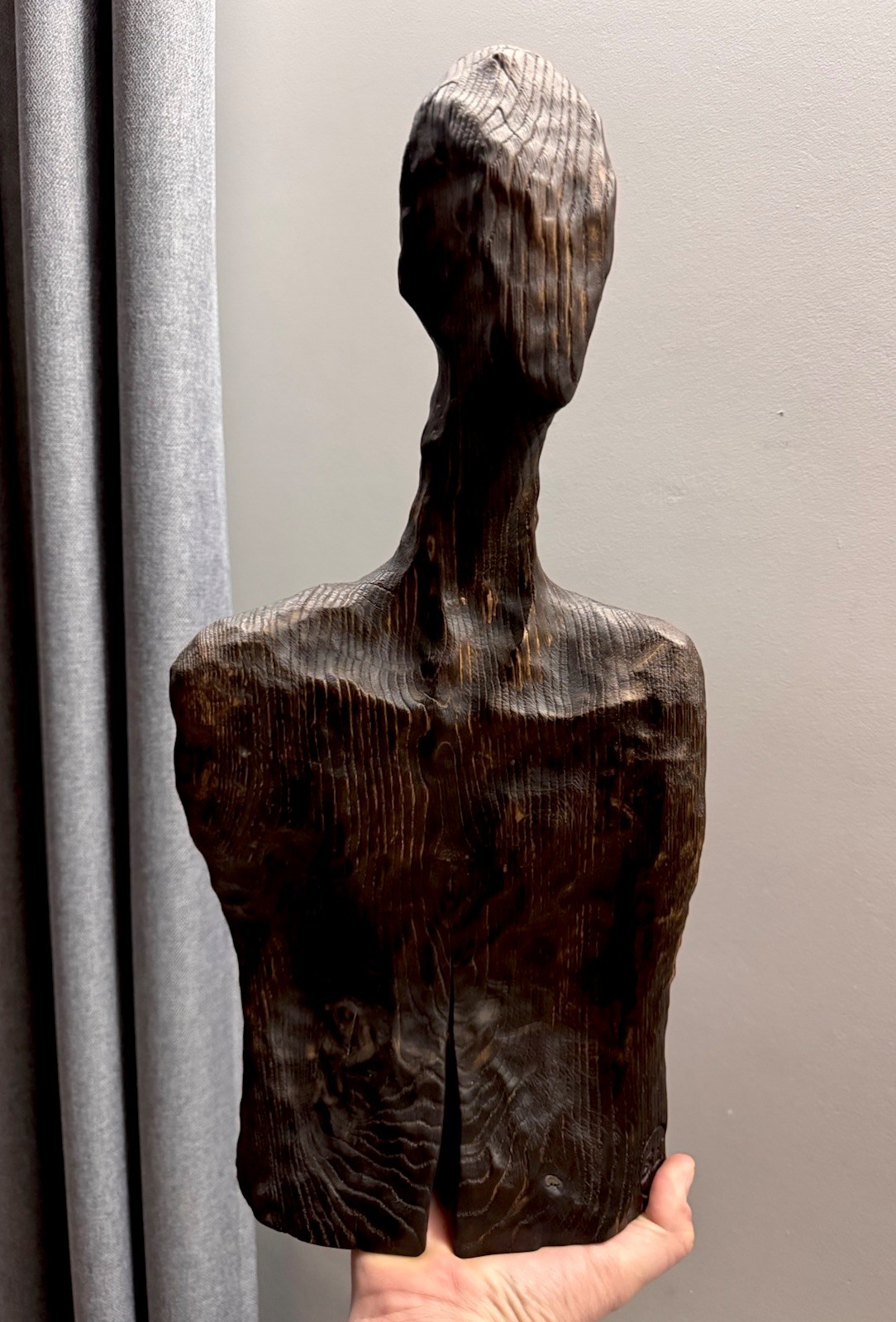 Art Object Wooden Figurine “ Anatomy“ Made In Ukraine Curved And Burned