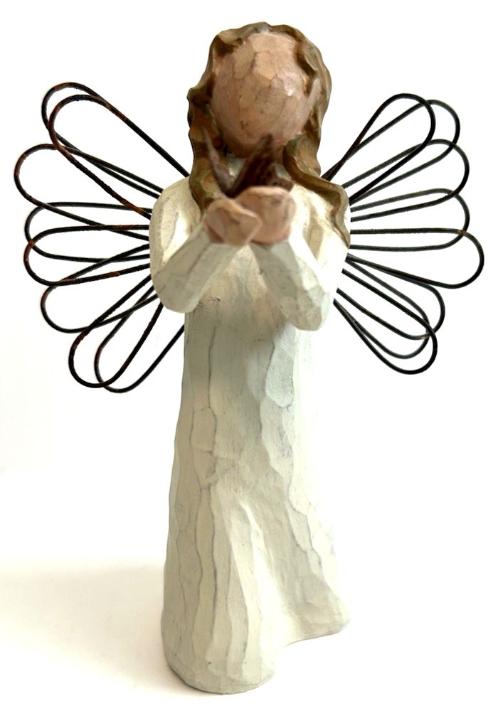 Willow Tree Angel of Freedom, Sculpted Hand-Painted Figure Holding Butterfly 🦋