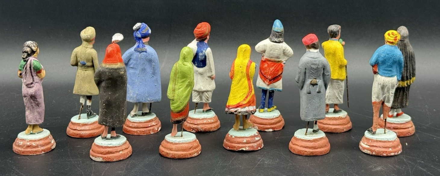 Folk Art Terracotta Figurines India Town’s Trades People X 12 READ DAMAGE