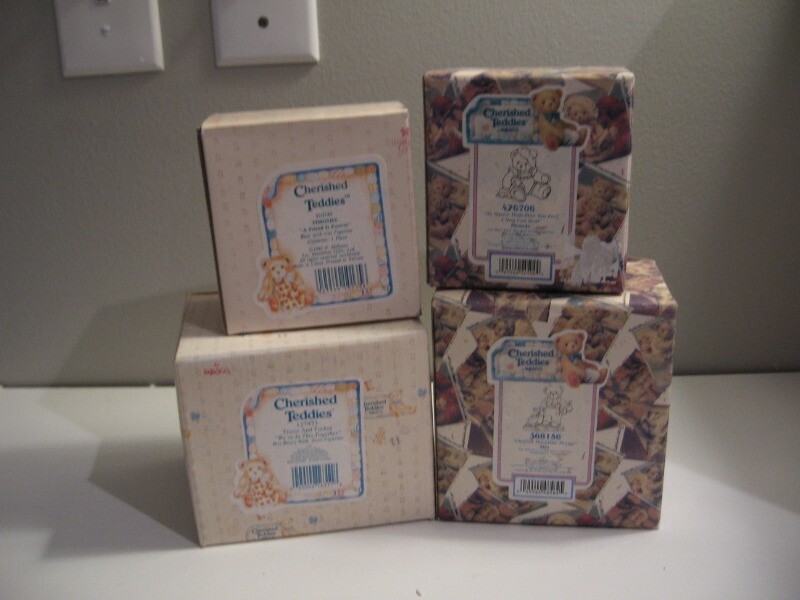 Lot of 4 Cherished Teddies Timothy, Travis & Tucker, Miranda, Alex ww