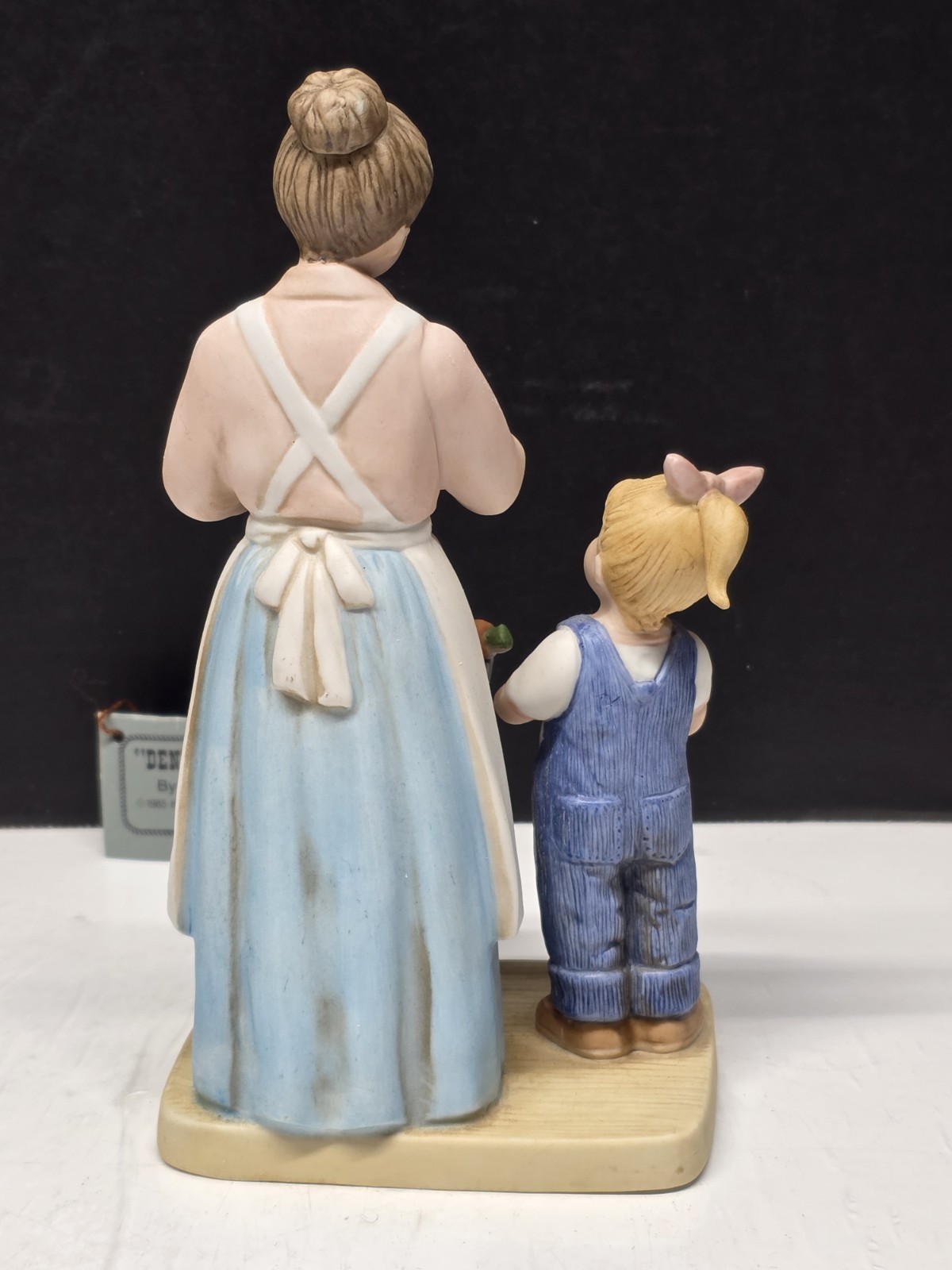 Homco Vintage Denim Days Figurine “Helping Mom” #8821 from 1985