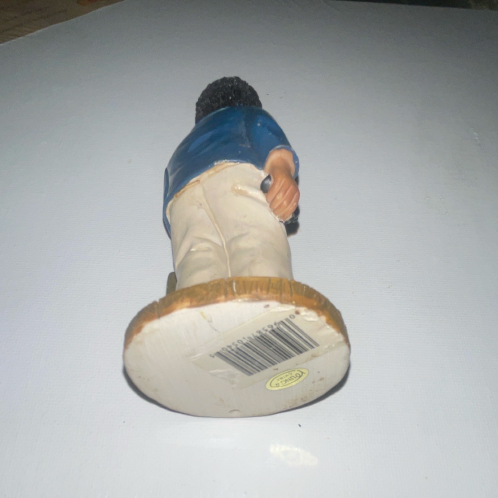 Young’s Resin Businessman Figurine Blue Beige Brown Black Hand Painted Sculpture