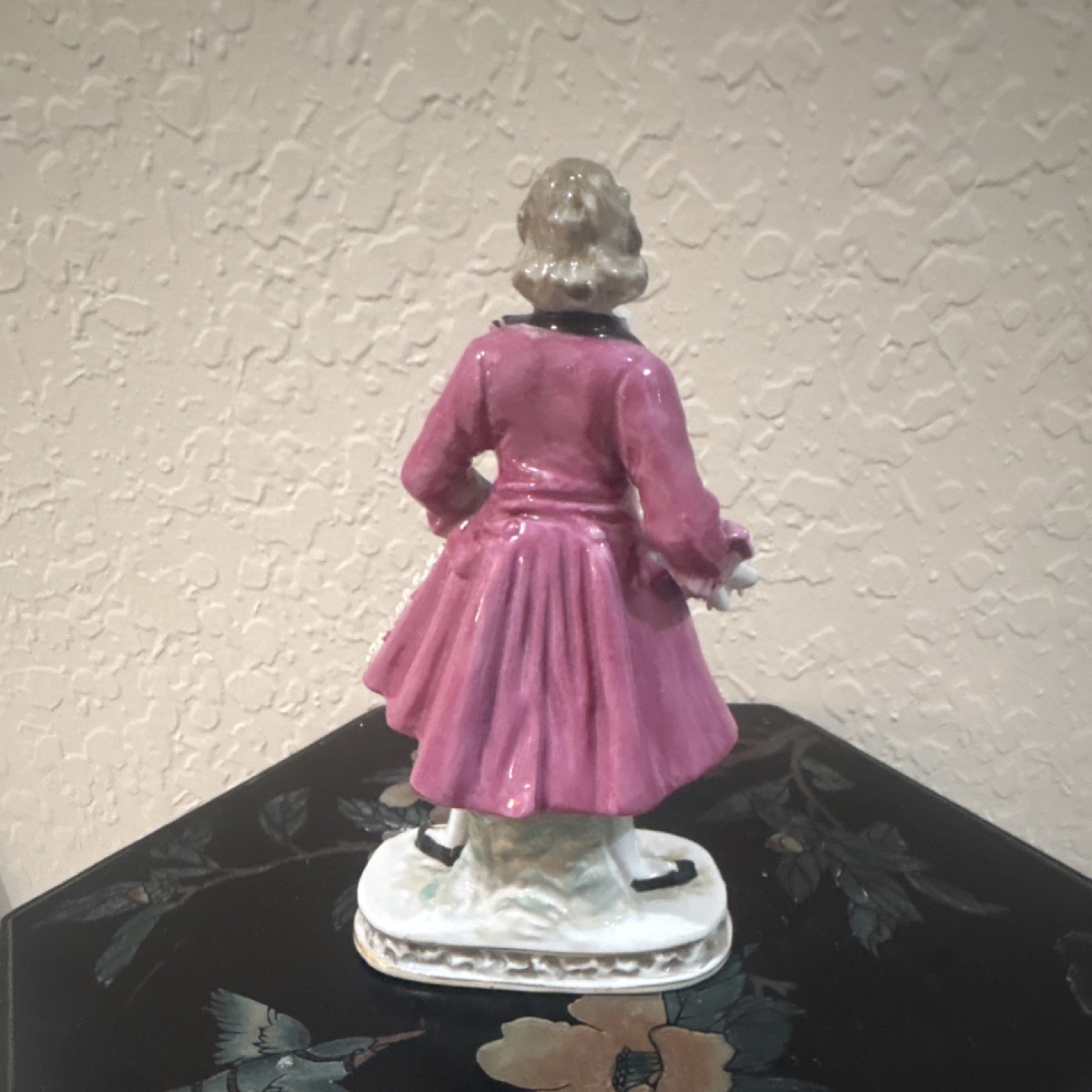Porcelain Victorian Colonel Figurine Hand Painted Glossy Collectible Sculpture